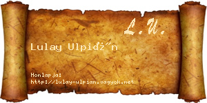 Lulay Ulpián névjegykártya